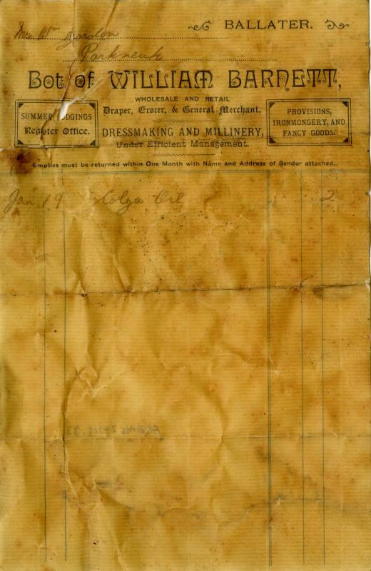 Receipt from William Barnett.