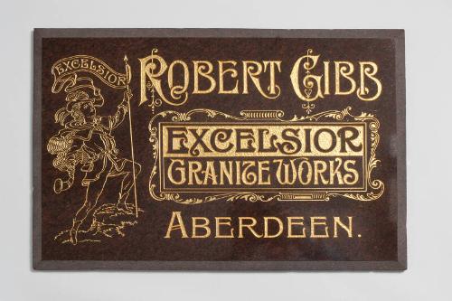 Office Sign for Robert Gibb Excelsior Granite Works