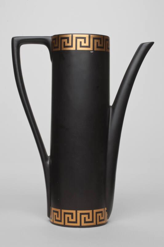 'Gold Key' Pattern Cylindrical Coffee Pot