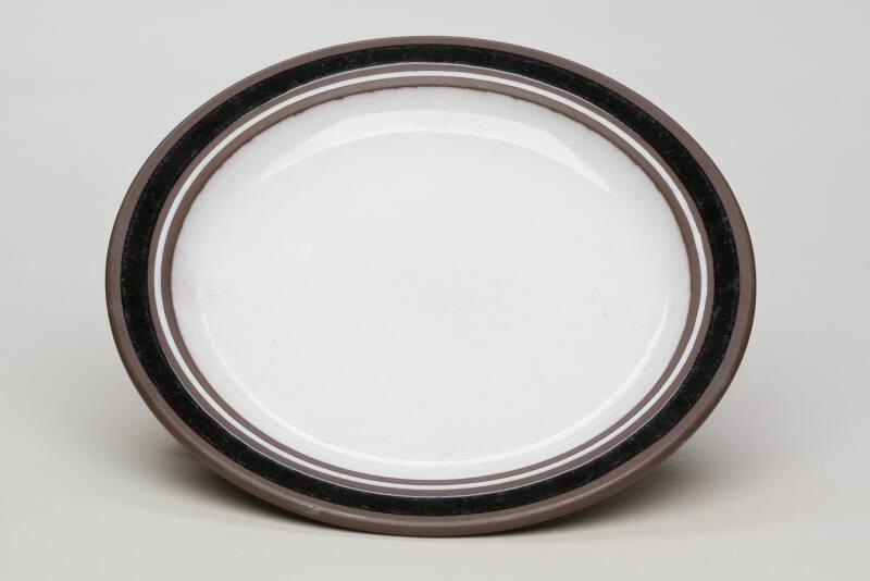 Stoneware 'Contrast' Pattern Side Plate