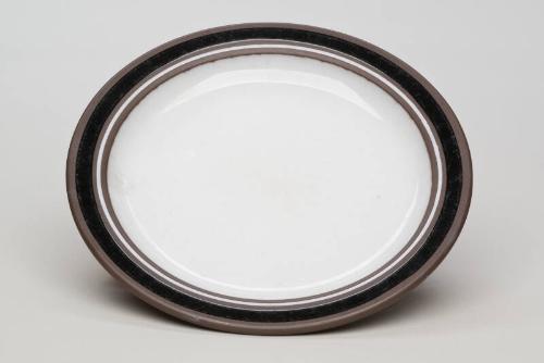 Stoneware 'Contrast' Pattern Side Plate