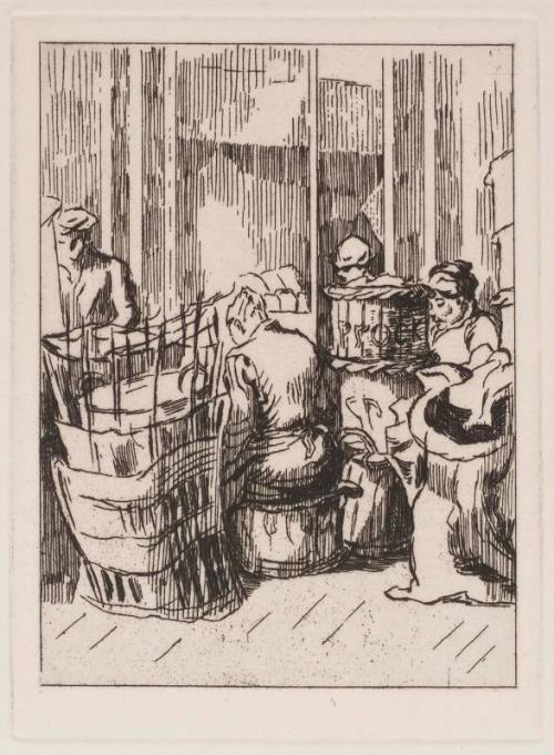 Men and Women with Baskets