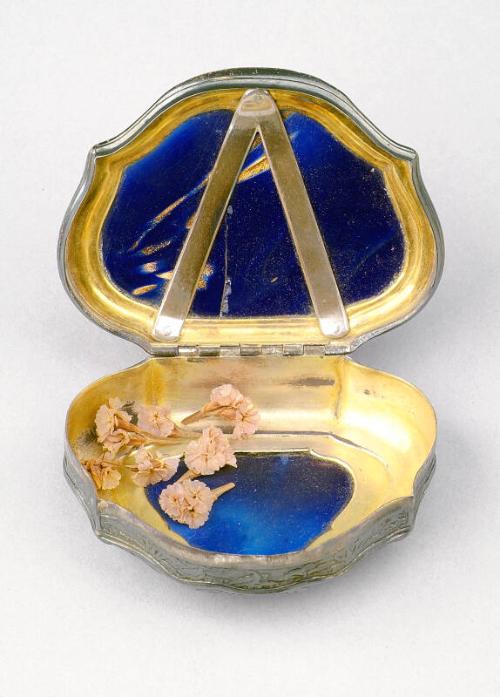 Lapis Lazuli and Gold Plated Silver Patch Box
