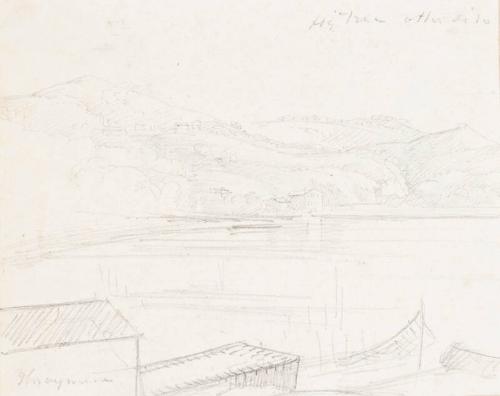 Lake Trasymene  - One of 91 Sketches of France, Italy & Greece