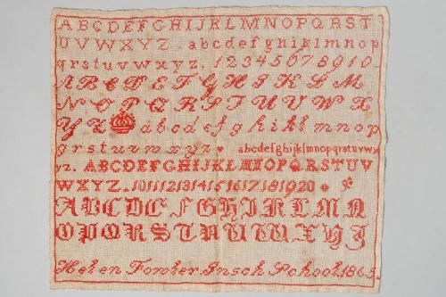 Sampler Red Stitching