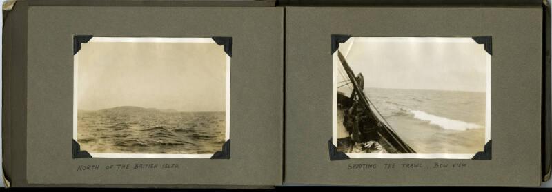 Photograph Album showing scenes of trawl fishing on board fishing vessel Arthur Godfrey