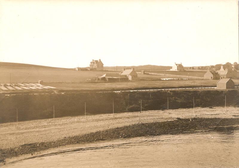 Black and white photograph Showing Torry Beach From The Navigation Channel