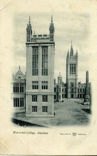 Postcard showing Marischal College Aberdeen
