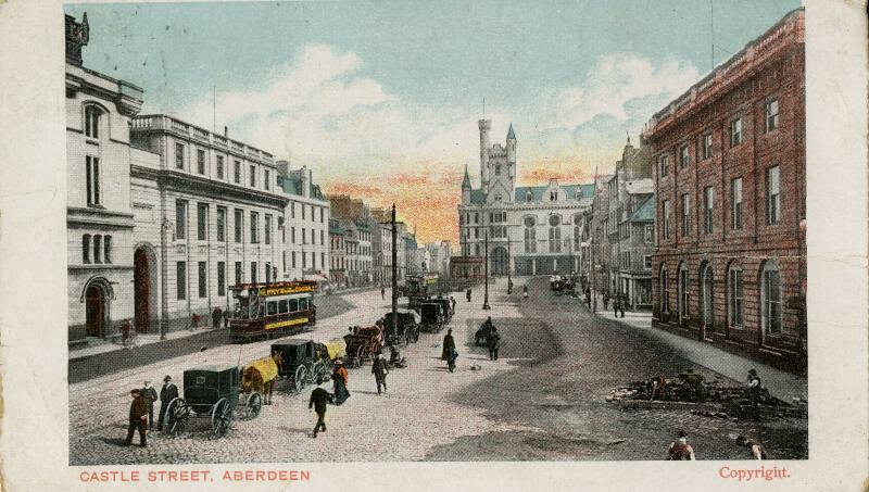 Postcard of Castle Street, Aberdeen