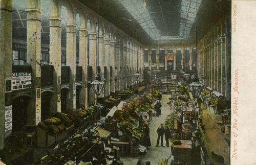 Postcard of the New Market in Aberdeen