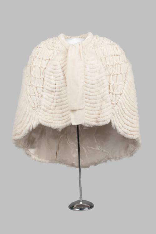 Cream Fur Cape