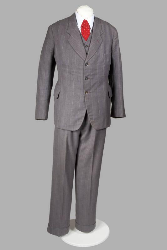 Grey Pinstripe De-Mob Suit