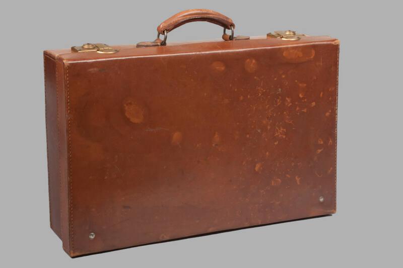 Tan Leather Suitcase