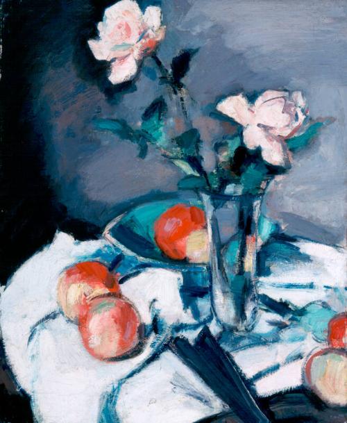 Still Life - Roses And Apples by Samuel John Peploe