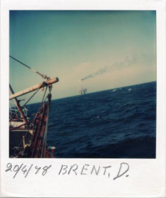 Colour Photograph Showing Brent Delta Oil Platform Taken From The Deck Of Unidentified Vessel