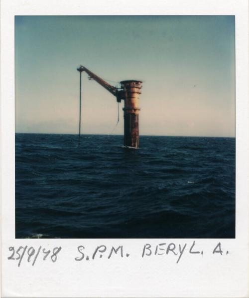 Colour Photograph Showing A Single Point Mooring At The Beryl Alpha Field