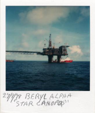 Colour Photograph Showing The Oil Platform 'Beryl Alpha' And The Vessel 'Star Canopus' In North…