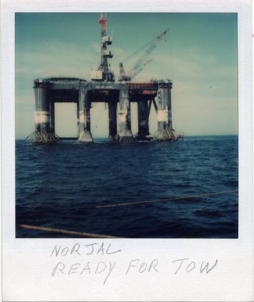 Colour Photograph Showing The 'Norjarl' Ready For Towing