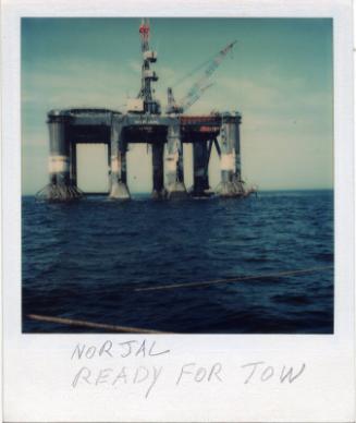 Colour Photograph Showing The 'Norjarl' Ready For Towing