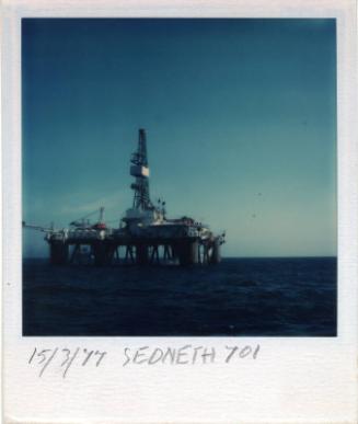 Colour Photograph Showing The Semi-Submersible Rig 'Sedneth 701'