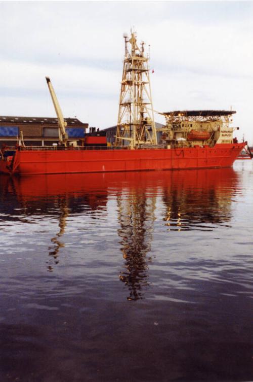 Colour Photograph Showing The Drillship 'Bulentuar' In Aberdeen Harbour