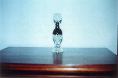 Photograph of first oil from Piper Alpha