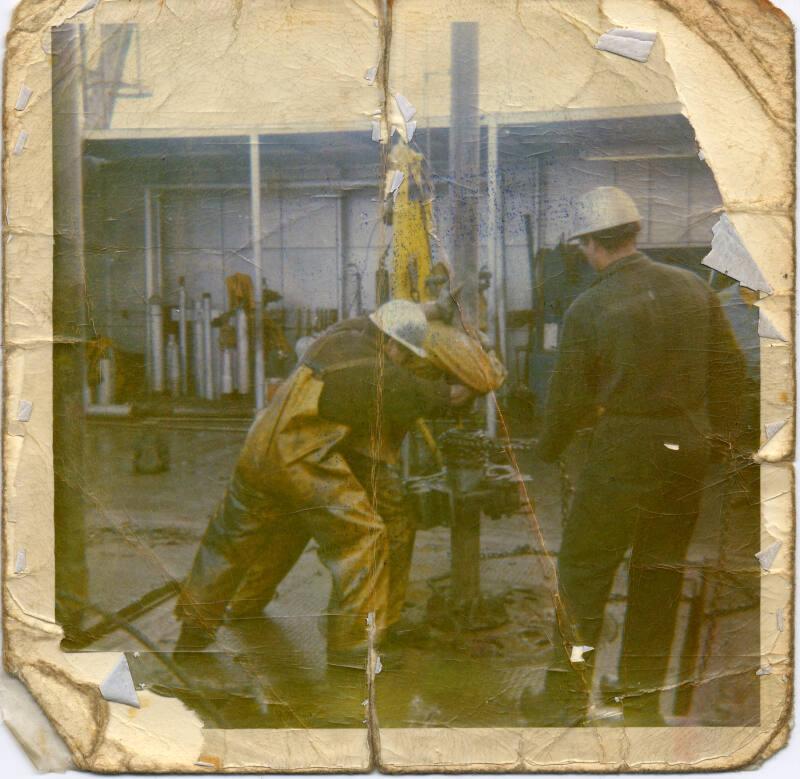 Photograph on rig drill floor