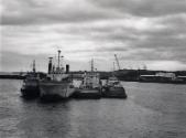 Four Vessels at Sea, Black & White Photograph by Fay Godwin