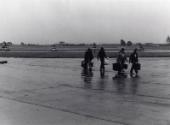 Men at An Airport, Black & White Photograph by Fay Godwin
