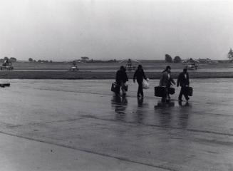 Men at An Airport, Black & White Photograph by Fay Godwin
