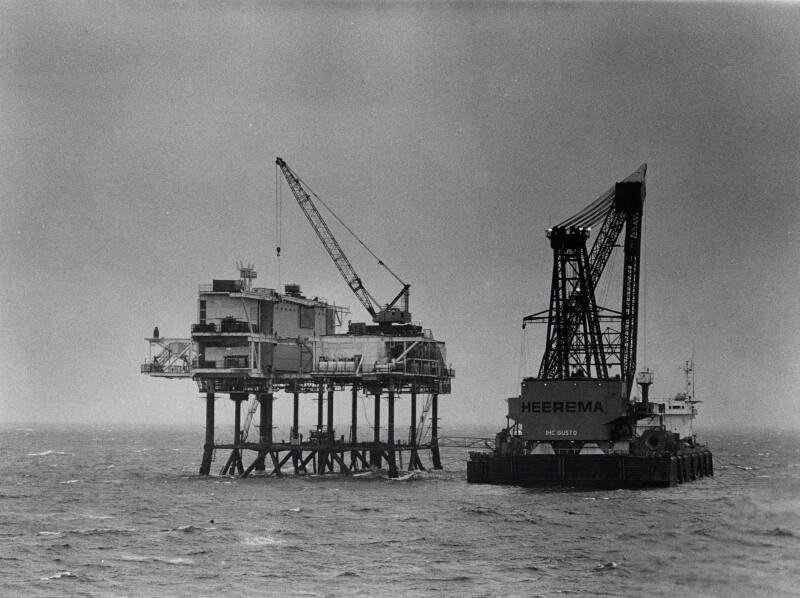 Heerema Platform, Black & White Photograph by Fay Godwin.