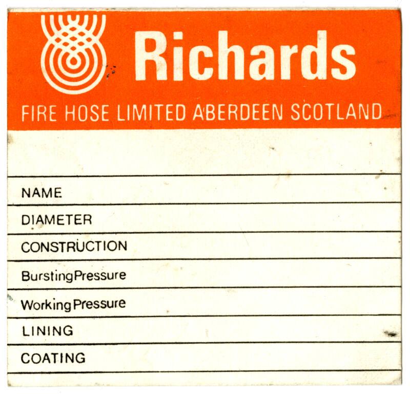 Richards Fire Hose Limited Label