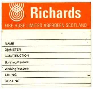 Richards Fire Hose Limited Label