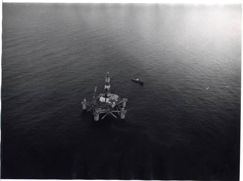 Platform and vessel Black & White Photograph by Fay Godwin, duplicate of ABDMS025379.81