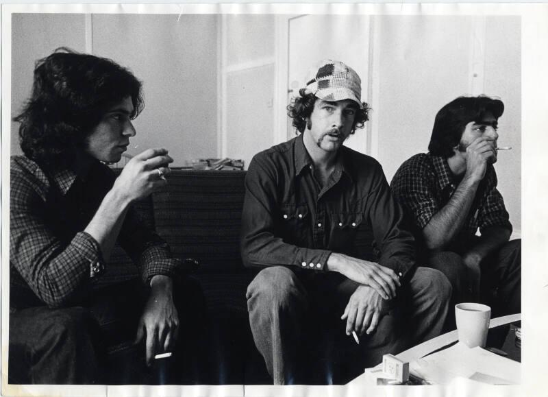 Three Men Drinking and Smoking Black & White Photograph by Fay Godwin