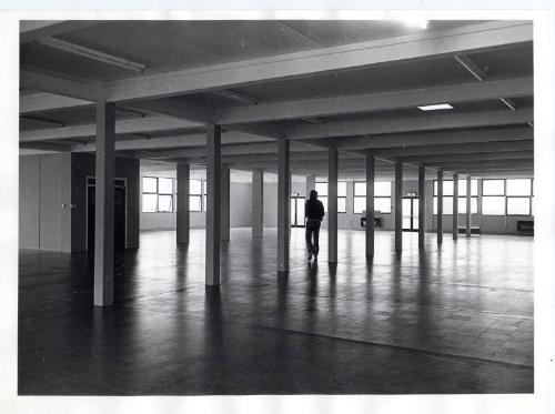 Man Walking Through Building Black & White Photograph by Fay Godwin