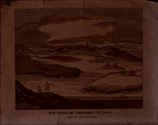 Photograph of Print "The Town of Aberdeen in 1639 From An Old Drawing"