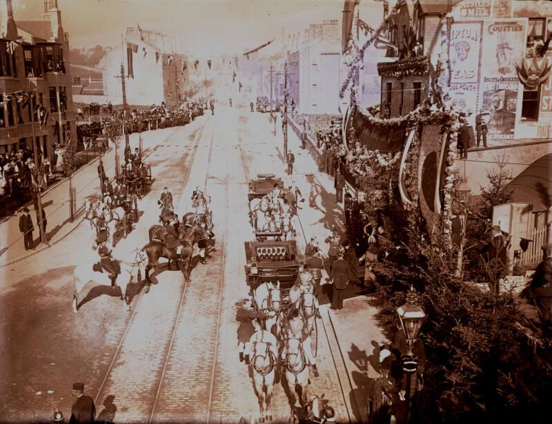 King Edward VII and Queen Alexandra Boarding a Horse Drawn Carriage