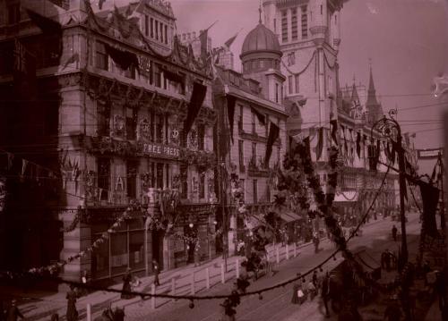 Town House and Union Street, Aberdeen, Decorated for the Royal Visit