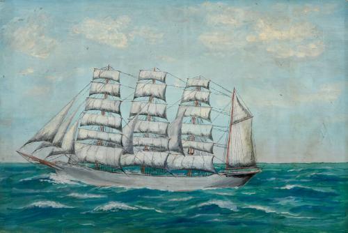 Four Masted Barque In Calm Seas