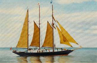 The sail training ship "Malcolm Miller" during the 1991 Tall Ships Race at Aberdeen