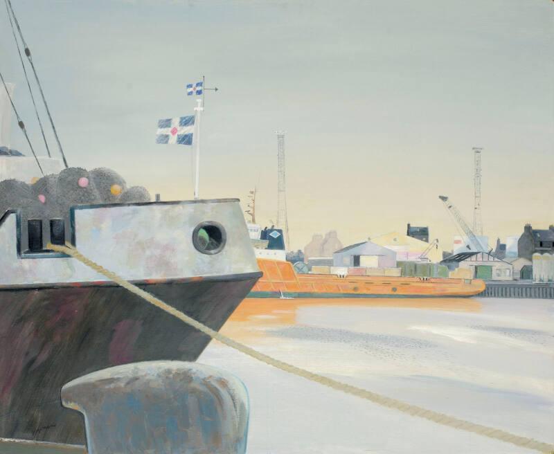 Ships tied up at Aberdeen Harbour