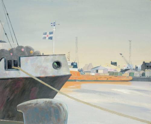 Ships tied up at Aberdeen Harbour