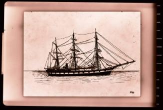 Drawing of the Whaling Steamer Hope