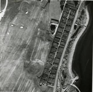 Black and White Aerial Photograph - Harbour Torry Shore with Capstan jetty