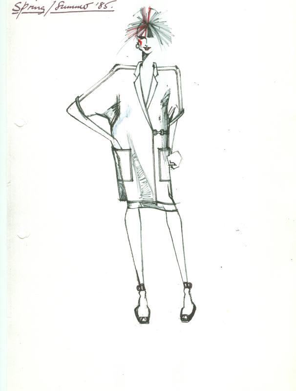 Drawing of Jacket for Spring/Summer 1985 Collection