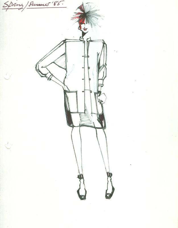 Drawing of Jacket for Spring/Summer 1985 Collection