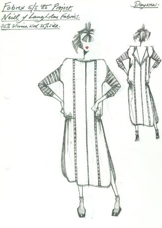 Drawing of Dress for the Spring/Summer 1985 Fabrex Project