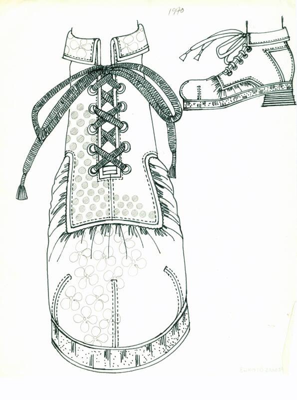 Drawing of Shoe Design