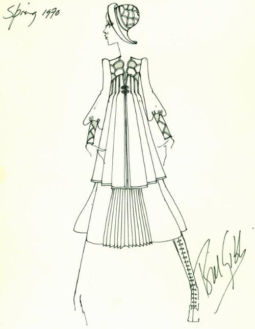 Drawing of Top and Skirt for the Spring Collection